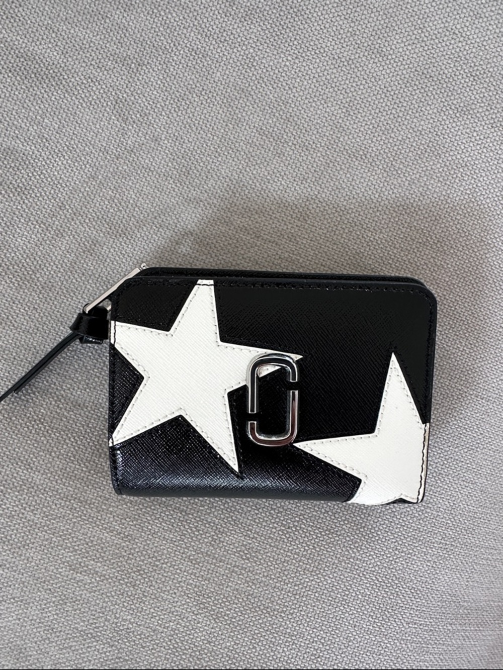 Marc Jacobs Black Wallet with White Star Accents